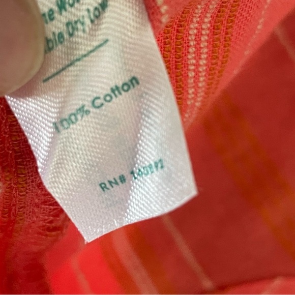 Marine Layer Coral Striped cap Sleeve Shirt — NWOT — Size M - Picture 6 of 7